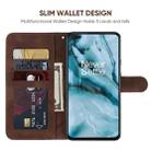 For OnePlus Nord 5G Skin Feel Geometric Lines Leather Phone Case(Brown) - 3