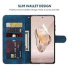 For OnePlus 12R / Ace 3 Skin Feel Geometric Lines Leather Phone Case(Blue) - 3