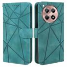 For OnePlus 12R / Ace 3 Skin Feel Geometric Lines Leather Phone Case(Green) - 2