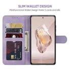 For OnePlus 12R / Ace 3 Skin Feel Geometric Lines Leather Phone Case(Purple) - 3