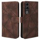 For OnePlus Ace 3V Skin Feel Geometric Lines Leather Phone Case(Brown) - 2