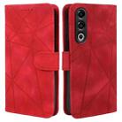 For OnePlus Nord CE4 Skin Feel Geometric Lines Leather Phone Case(Red) - 2