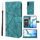 For OnePlus Nord CE4 Skin Feel Geometric Lines Leather Phone Case(Green) - 1