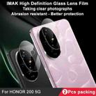 For Honor 200 2 PCS/Set IMAK HD Glass Rear Camera Lens Film - 3