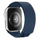 For Apple Watch Series 9 45mm Loop Woven Nylon Watch Band(Dark Blue) - 1