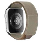 For Apple Watch Series 8 45mm Loop Woven Nylon Watch Band(Khaki) - 1