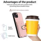 For iPhone 14 Plus R20 Ring Card Holder Phone Case(Pink) - 3