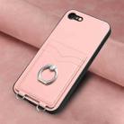 For iPhone SE 2022 / SE 2020 / 8 R20 Ring Card Holder Phone Case(Pink) - 2