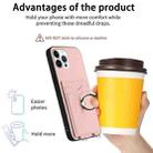 For iPhone 12 Pro Max R20 Ring Card Holder Phone Case(Pink) - 3