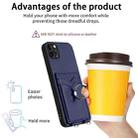 For iPhone 11 Pro Max R20 Ring Card Holder Phone Case(Blue) - 3