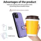For iPhone 11 Pro R20 Ring Card Holder Phone Case(Purple) - 3