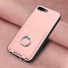 For iPhone 8 Plus / 7 Plus R20 Ring Card Holder Phone Case(Pink) - 2