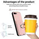 For iPhone 8 Plus / 7 Plus R20 Ring Card Holder Phone Case(Pink) - 3