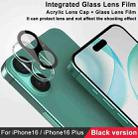 For iPhone 16 / 16 Plus imak High Definition Integrated Glass Lens Film Black Version - 3