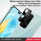 For Honor 200 Lite Global IMAK Rear Camera Lens Glass Film Black Version - 3
