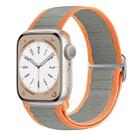 For Apple Watch SE 2023 44mm Nylon Elastic Buckle Watch Band(Grey Orange) - 1