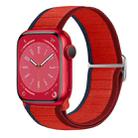 For Apple Watch Series 9 45mm Nylon Elastic Buckle Watch Band(Red) - 1