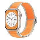 For Apple Watch Series 8 45mm Nylon Elastic Buckle Watch Band(Orange) - 1