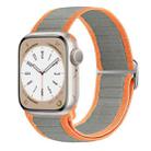For Apple Watch Series 4 44mm Nylon Elastic Buckle Watch Band(Grey Orange) - 1
