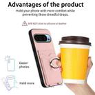 For Google Pixel 9 R20 Ring Card Holder Phone Case(Pink) - 3