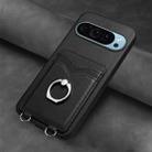 For Google Pixel 9 R20 Ring Card Holder Phone Case(Black) - 2