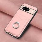 For Google Pixel 8 R20 Ring Card Holder Phone Case(Pink) - 2