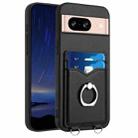 For Google Pixel 8 R20 Ring Card Holder Phone Case(Black) - 1