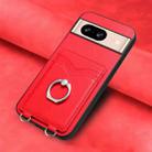 For Google Pixel 8 R20 Ring Card Holder Phone Case(Red) - 2