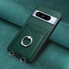 For Google Pixel 8 Pro R20 Ring Card Holder Phone Case(Green) - 2