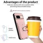 For Google Pixel 8a R20 Ring Card Holder Phone Case(Pink) - 3