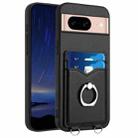 For Google Pixel 8a R20 Ring Card Holder Phone Case(Black) - 1