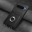 For Google Pixel 10 / 10 Pro R20 Ring Card Holder Phone Case(Black) - 2