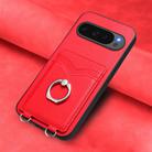 For Google Pixel 10 / 10 Pro R20 Ring Card Holder Phone Case(Red) - 2