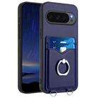 For Google Pixel 10 / 10 Pro R20 Ring Card Holder Phone Case(Blue) - 1