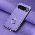 For Google Pixel 10 Pro XL R20 Ring Card Holder Phone Case(Purple) - 2