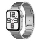 For Apple Watch SE 2023 44mm Titanium Metal Watch Band(Silver) - 1