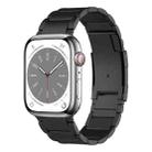 For Apple Watch Series 8 41mm Titanium Metal Watch Band(Black) - 1