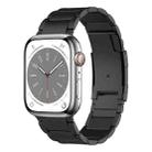 For Apple Watch Series 8 45mm Titanium Metal Watch Band(Black) - 1