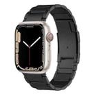 For Apple Watch Series 7 45mm Titanium Metal Watch Band(Black) - 1