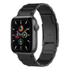 For Apple Watch SE 40mm Titanium Metal Watch Band(Black) - 1