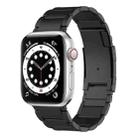 For Apple Watch SE 44mm Titanium Metal Watch Band(Black) - 1