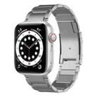 For Apple Watch SE 44mm Titanium Metal Watch Band(Silver) - 1