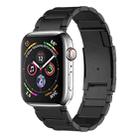 For Apple Watch Series 4 44mm Titanium Metal Watch Band(Black) - 1