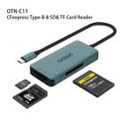 Onten C11 3 in 1 USB-C / Type-C to CFepress Type-B & SD & TF Card Reader(Pine Green) - 2