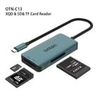 Onten C13 3 in 1 USB-C / Type-C to XQD & SD & TF Card Reader(Pine Green) - 2