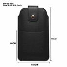 For 5.4-6.1inch Universal Ultra-Thin Wear-resistant Waist Bag Leather Phone Case(Black) - 2