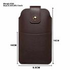 For 5.4-6.1inch Universal Ultra-Thin Wear-resistant Waist Bag Leather Phone Case(Brown) - 2