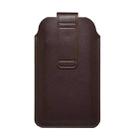 For 5.4-6.1inch Universal Ultra-Thin Wear-resistant Waist Bag Leather Phone Case(Brown) - 3