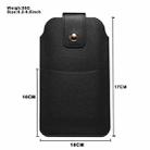 For 6.2-6.5inch Universal Ultra-Thin Wear-resistant Waist Bag Leather Phone Case(Black) - 2