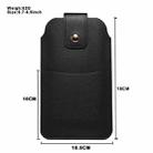 For 6.7-6.9inch Universal Ultra-Thin Wear-resistant Waist Bag Leather Phone Case(Black) - 2